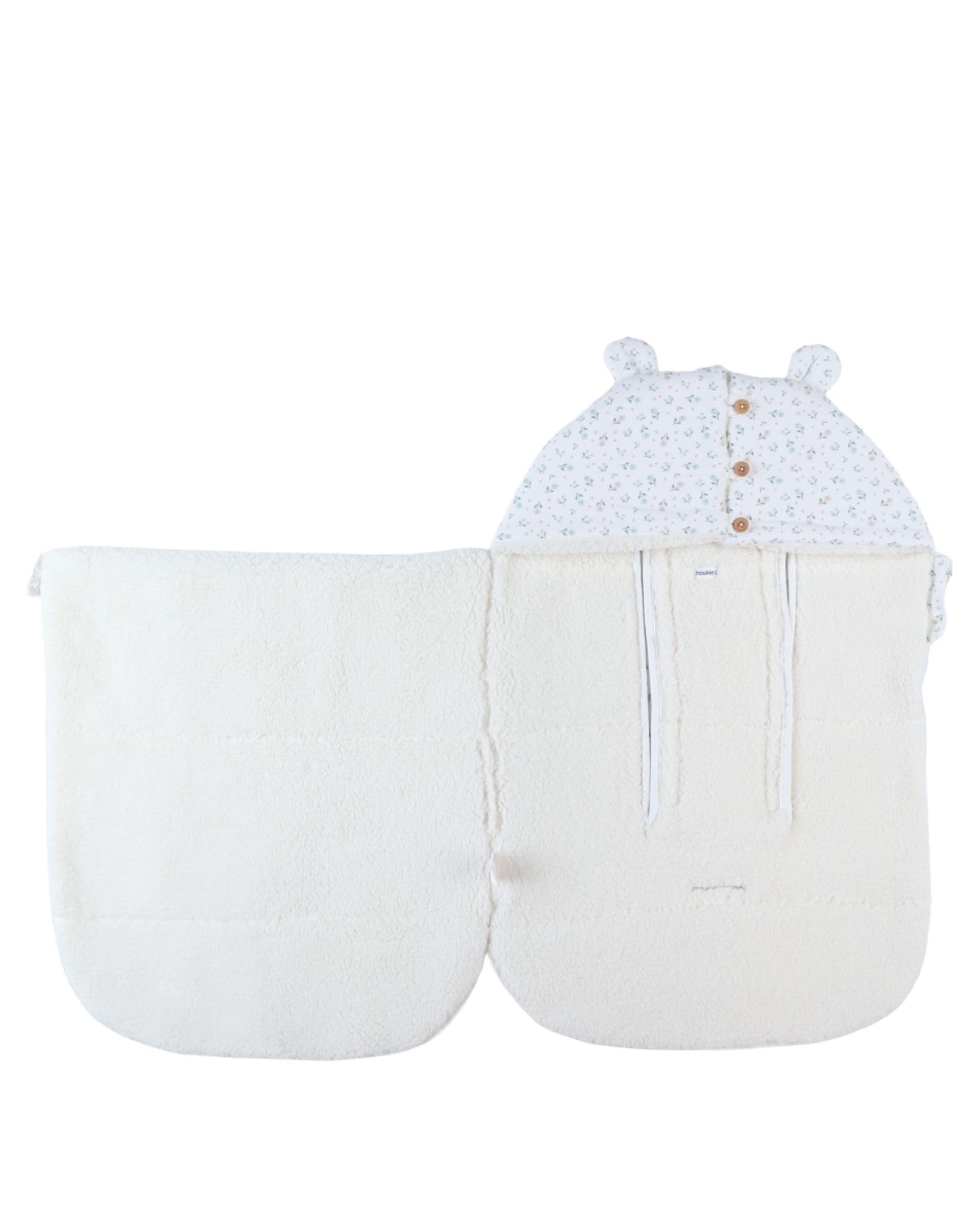 NOUKIE'S - Nid d'ange - Sherpa et Jersey - Romance - Mix & Match - pour siège Auto, Poussette