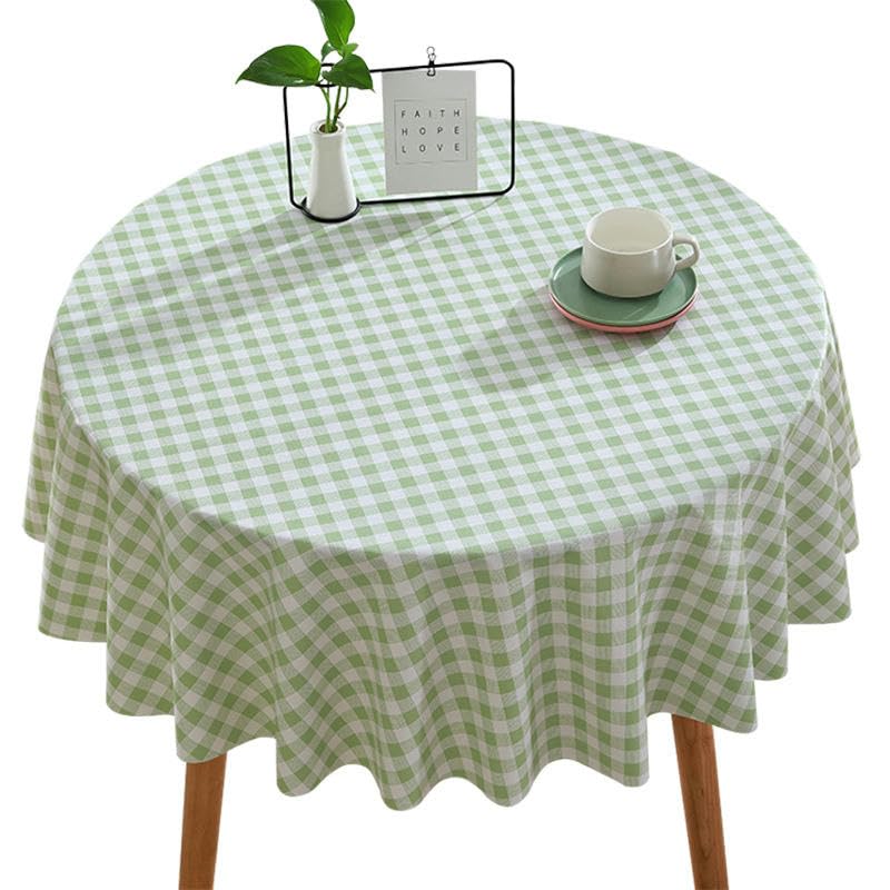 THAYLA 120-260CM Koffie Vierkant/Ronde Pvc Tafelkleed Veeg Schoon Pvc Tafelkleed Ronde Tafel Voor Circulaire Tafel Thuis Eettafel