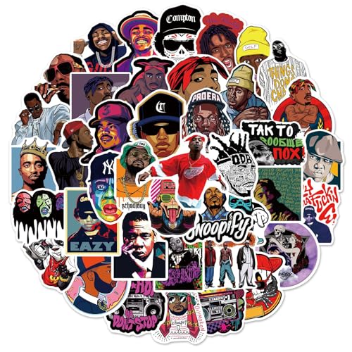 2 X 50Pcs Autocollant Hip-Hop Rap, Graffiti Vinyle Stickers, Gommettes Autocollantes, Stickers Scrapbooking, Cool Sticker Moto, Autocollants Esthétiques pour...