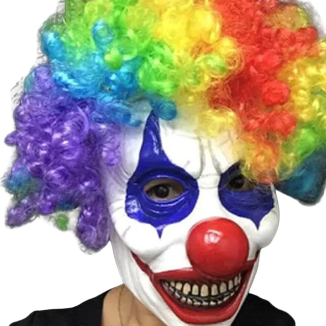 BrainGiggles Scary Halloween Mask for Adults and Teens | Spooky Full Face Halloween Costume Mask for Men & Women | Horror Masquerade & Cosplay Costume