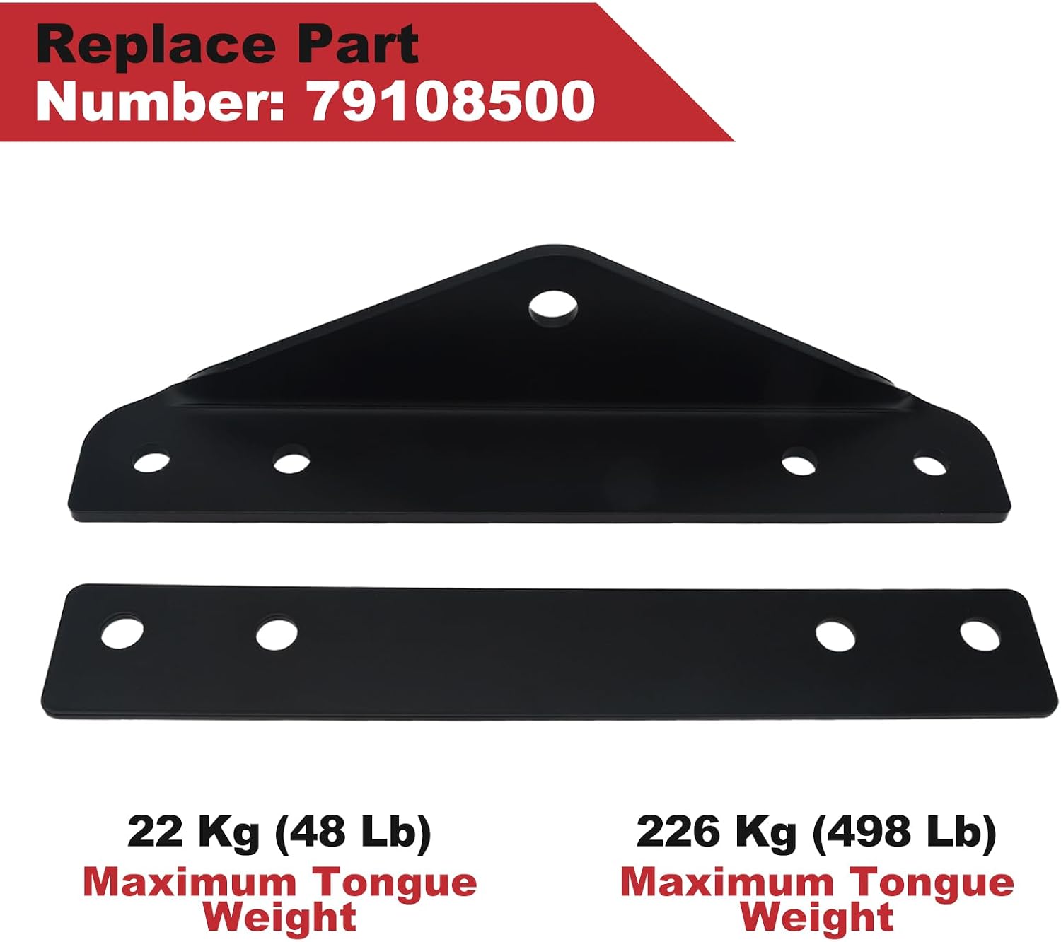 79108500 Heavy Duty Trailer Hitch Kit with Magnetic Hitch Pins & R-Clip - 500lbs Capacity Powder Coated Steel Compatible with Gravely ZT HD/Pro-Turn Z/ZX & Ariens Zenith Zero Turn Mowers