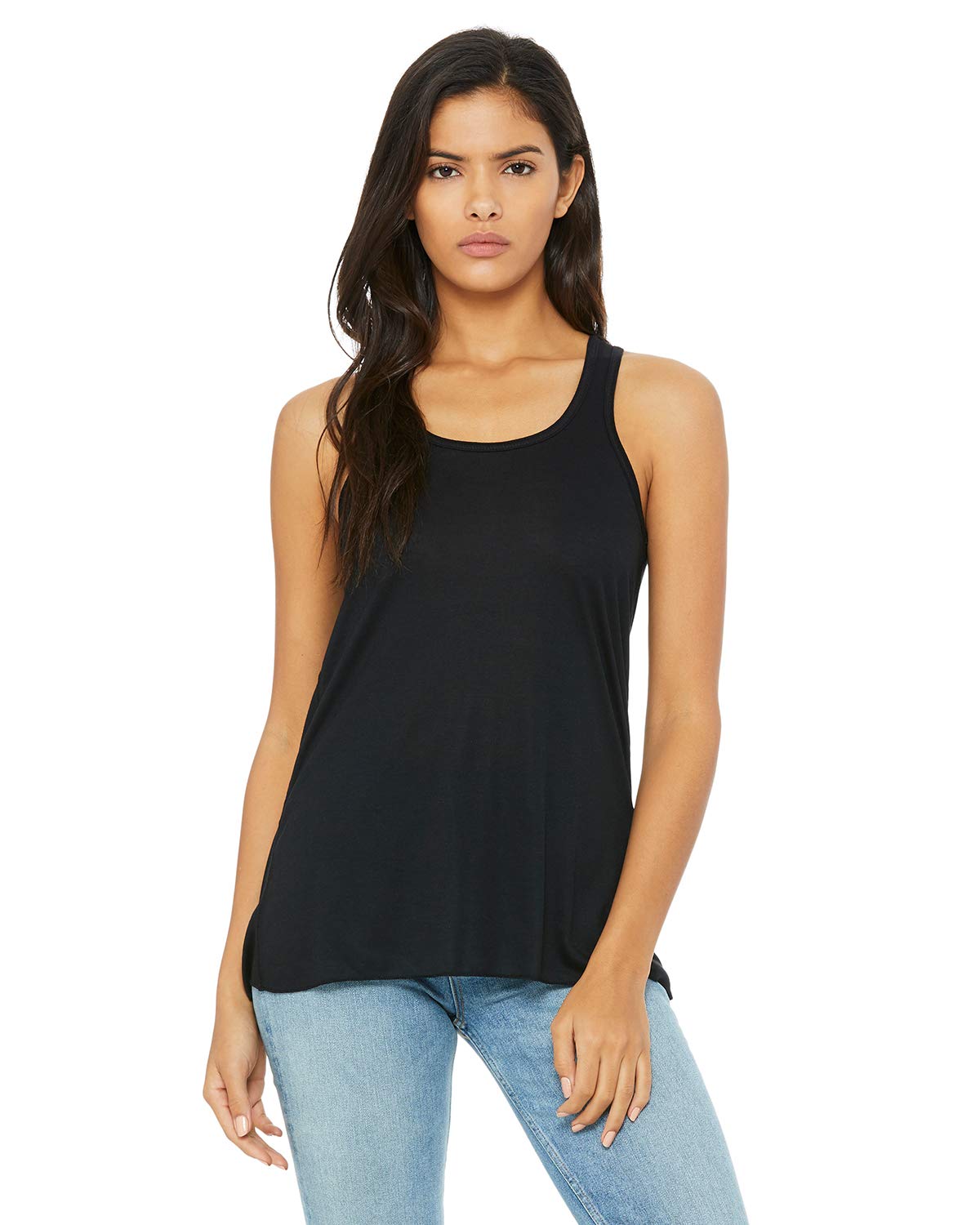 Bella + Canvas Ladies' Flowy Racerback Tank L BLACK