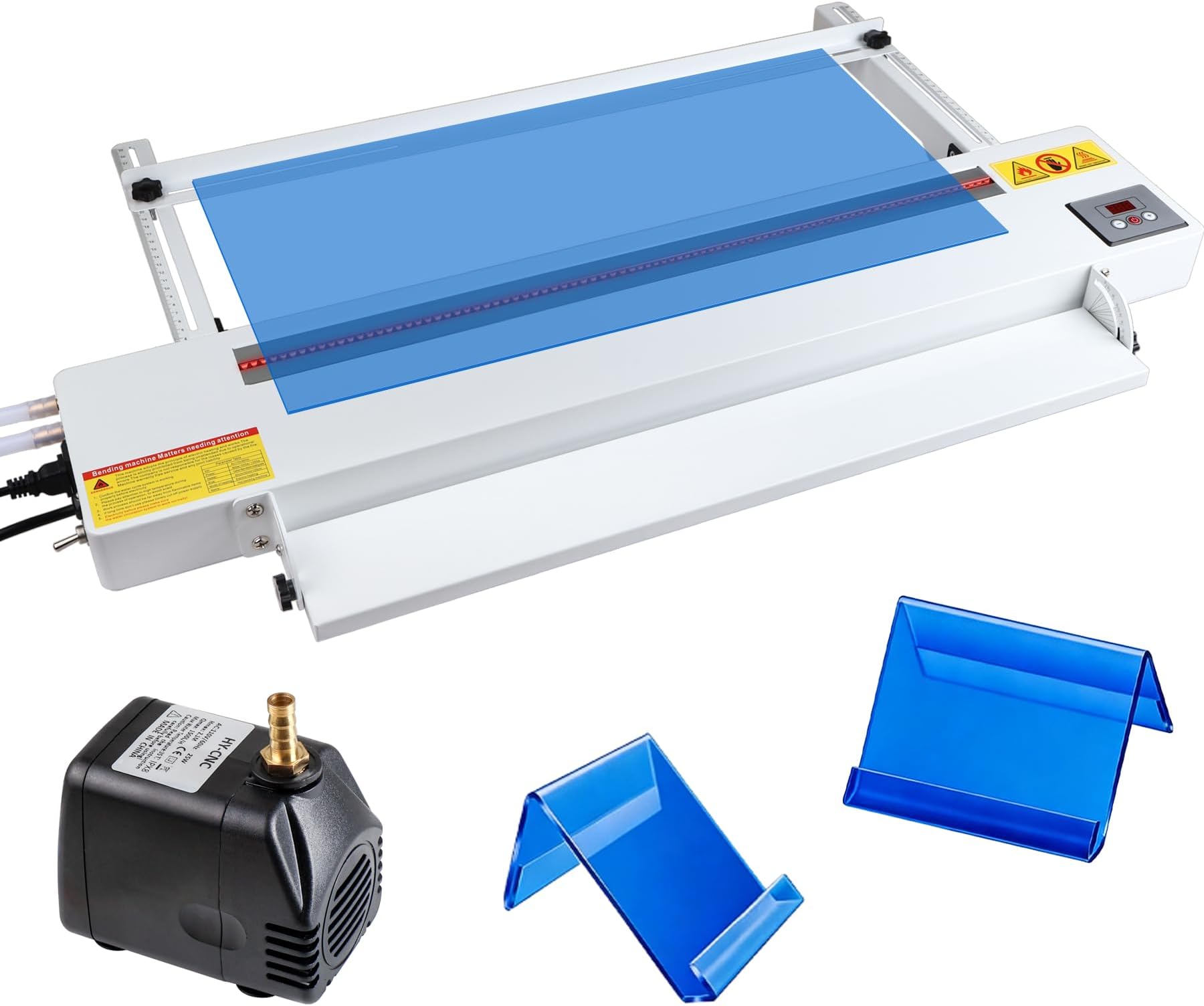Digital Acrylic Plastic Bender, 24inch Acrylic Bending Machine with Adjustable Length&Angle, Acrylic PVC Plastic Bender with Spare Heating Wire, 60cm Acrylic Strip Bender Heater, 0-100℃, 110V
