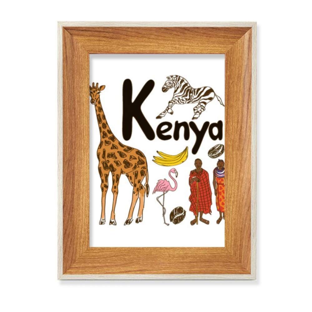 Cadre de Photo en Bois de Qualité pour Tableau d'Art Répartition Historique du Kenya