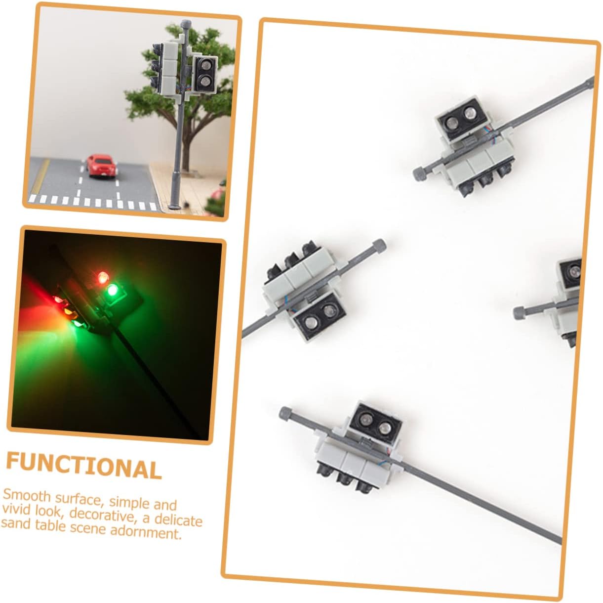 1: 25 Model Train Signal Light Decorative Metal ABS Prop