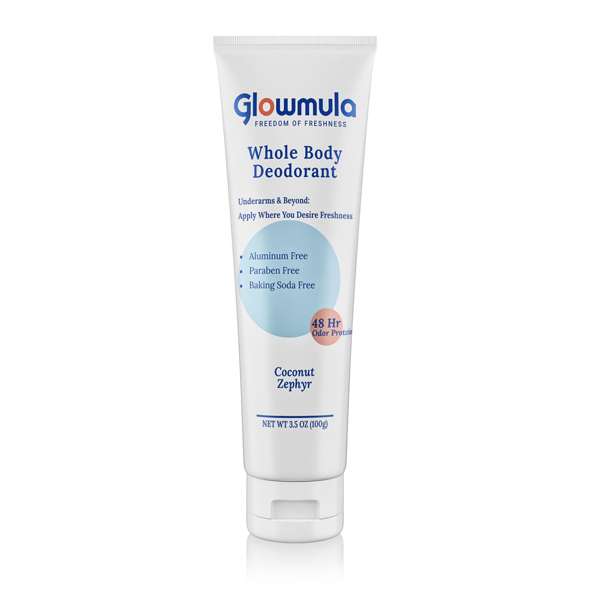 Ganzkörper-Deo-Creme – aluminiumfrei, Backpulverfrei, für empfindliche Haut, 48H Geruchsschutz – Kokosnuss-Zephyr – 100 ml