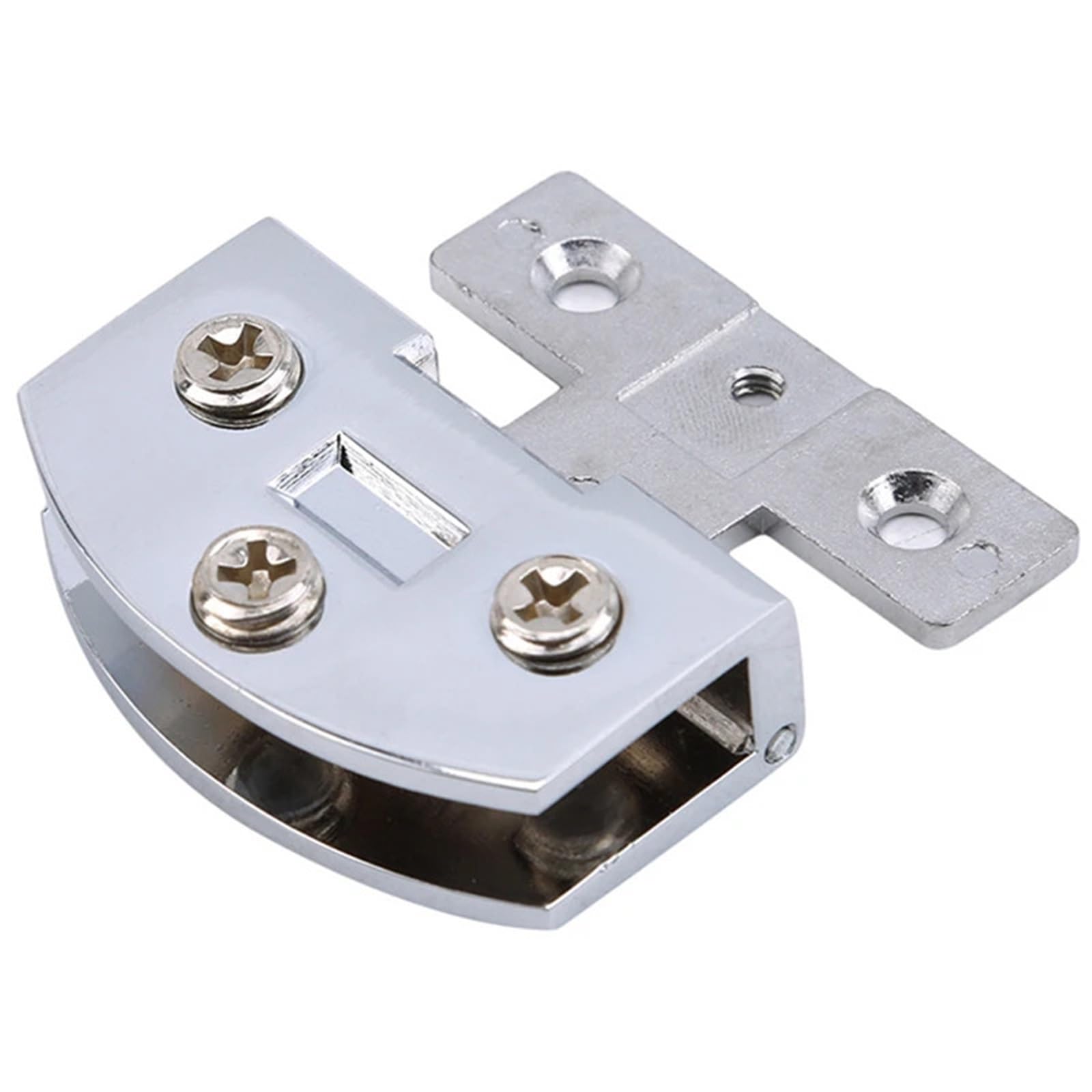 Cnyuon One Color 8 Pcs Glass Door Hinge Clamps Stainless Steel Wine Cabinet Bread Cupboard Gate Clip Hinges For 5-9Mm For Glass Door(For 8-9Mm Glass)