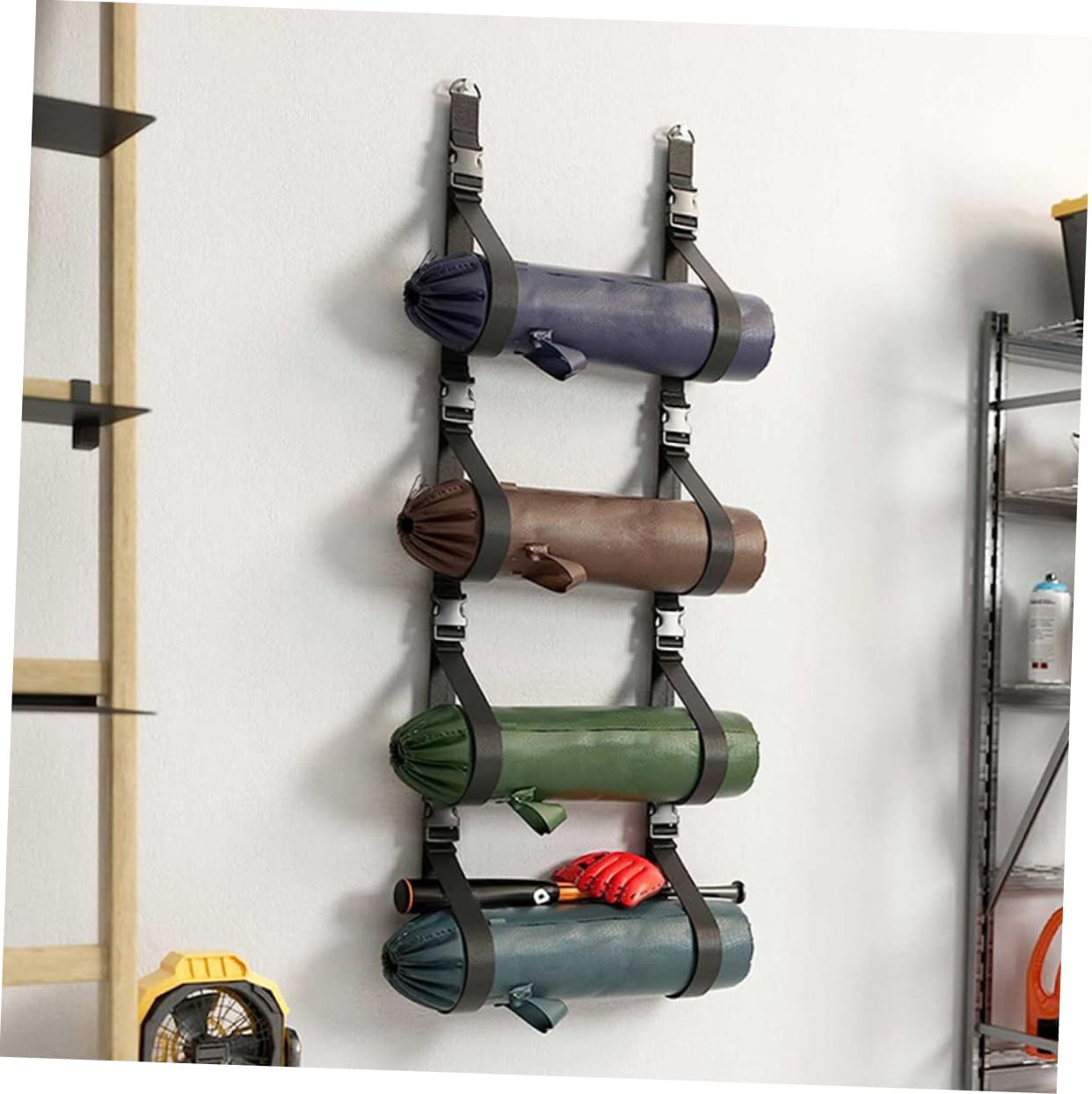 Generic 2pcs Adjustable Wall Storage Straps Versatile Hanging Storage for Garage Organization and Workshop Use Belts for Efficient Item Management