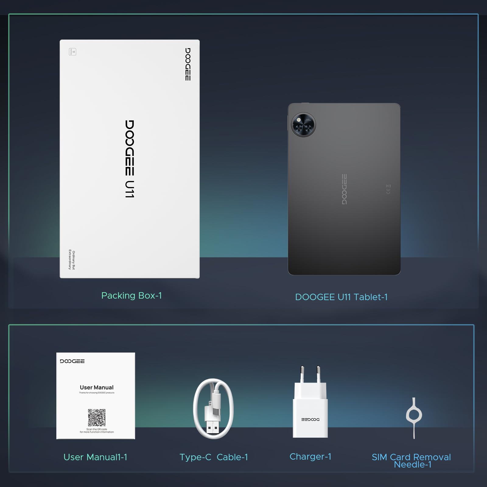 U11 Android 16 Tablet 11 Pollici Gemini AI 16GB RAM +128GB ROM (2TB TF) 8580mAh Gaming Tablet Unisoc T7200 Octa-Core 13MP+5MP Tablets PC WIFI 5/ GMS/ WidevineL1/ 3.5mm Audio/GPS/Face ID/OTG,Nero