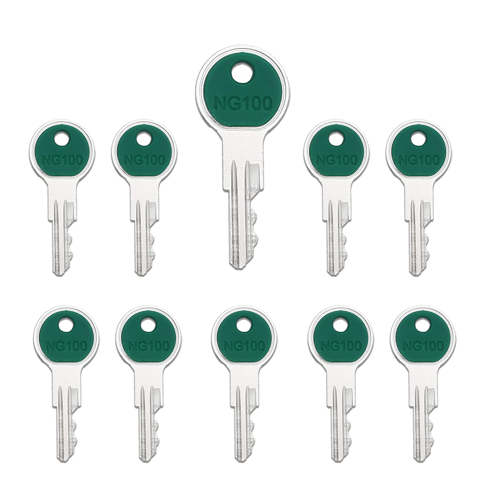 10PCS NG100 Model Heavy Equipment Ignition Keys for NG100 Advanse Lifts, Arrov Lifts, Terex telehandlers, Vermeer trenchers, Lull telehandlers(Old),