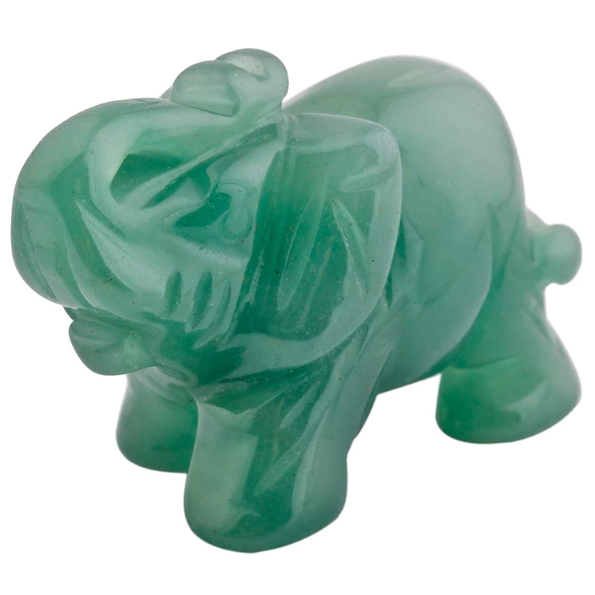 Nupuyai Elefant Figur Edelstein Kristall Glückselefant Heilstein Glücksbringer Elefantenfigur Reiki Fengshui Deko