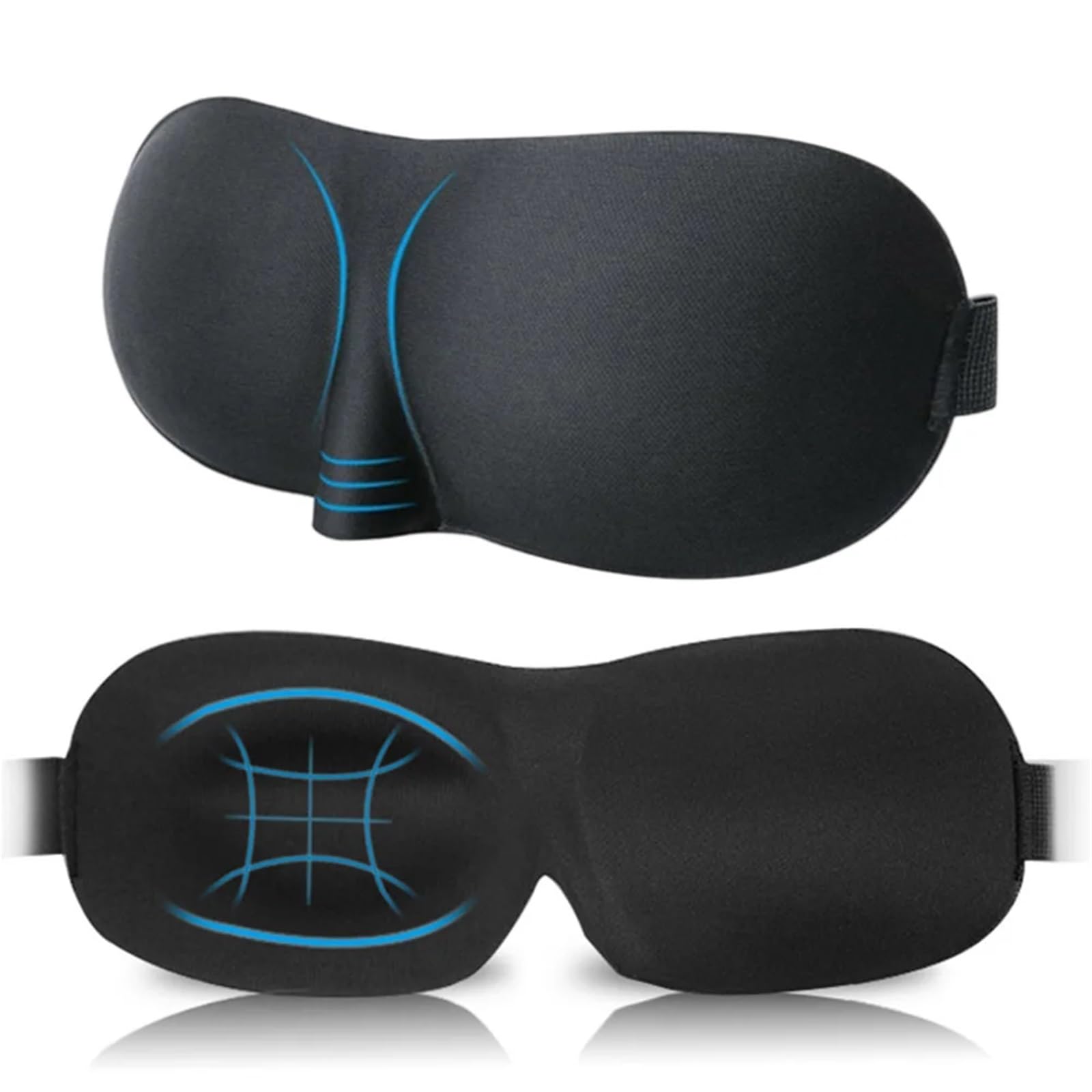 antifaz Antifaz de seda for dormir, antifaz de calidad de grado 3D, suave venda for los ojos, ayuda for relajarse, ajustable, for hombres y mujeres, máscara for dormir nocturna