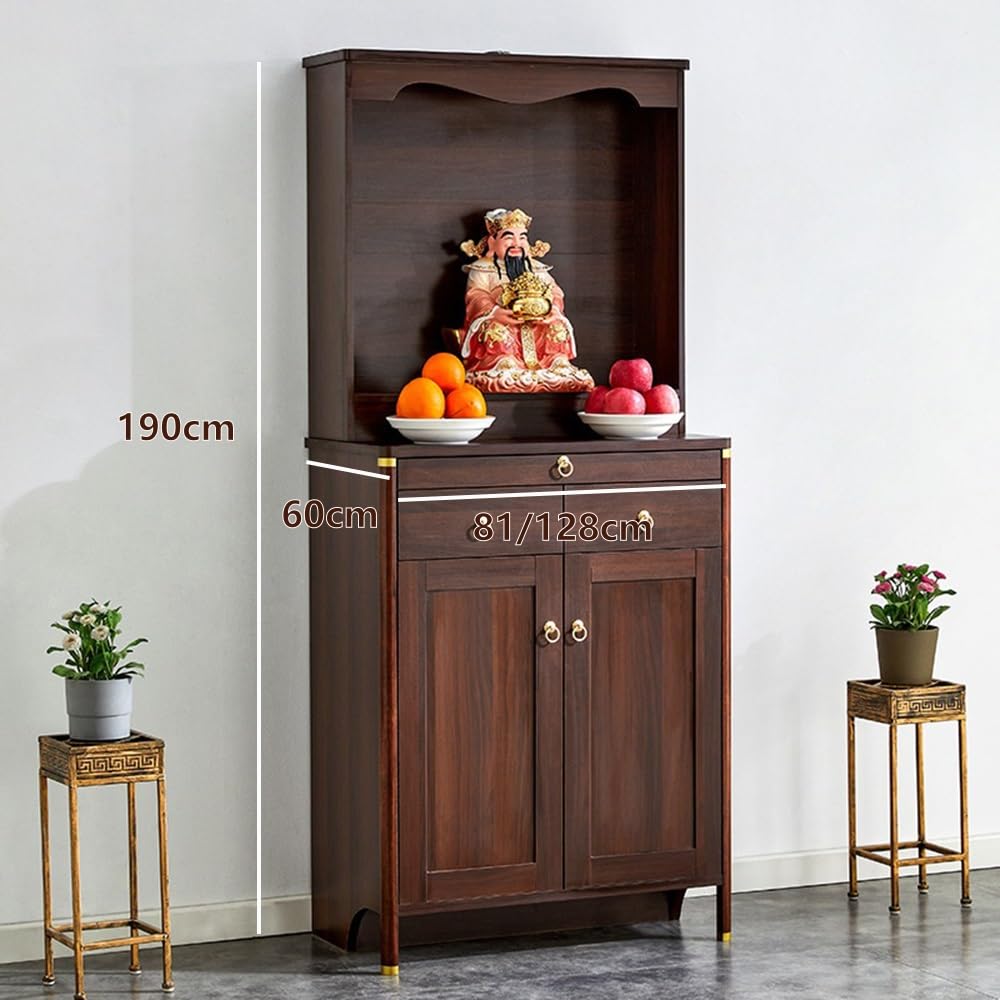 Tavola d'altare Cinese Consolle con mobiletto for Altare Zen | Tavolo da ingresso solido for la visualizzazione della meditazione(Piccolo)