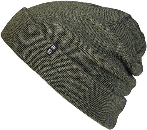 Enter the Complex Winter Mütze, Warme Woll-Beanie, 100% Merino, Damen und Herren, Olive Cover