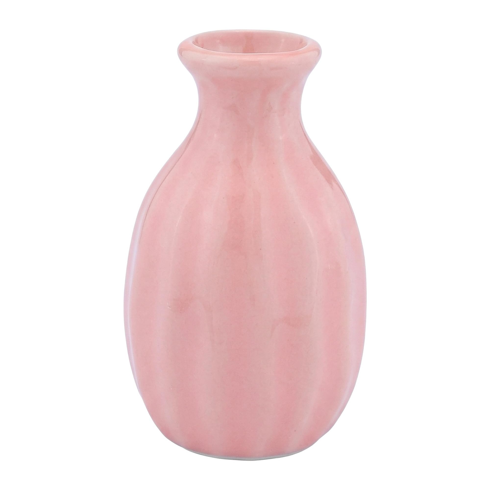 HMETOL Mini Ceramic Small Decorative Bud Vase for Desktop Shelf