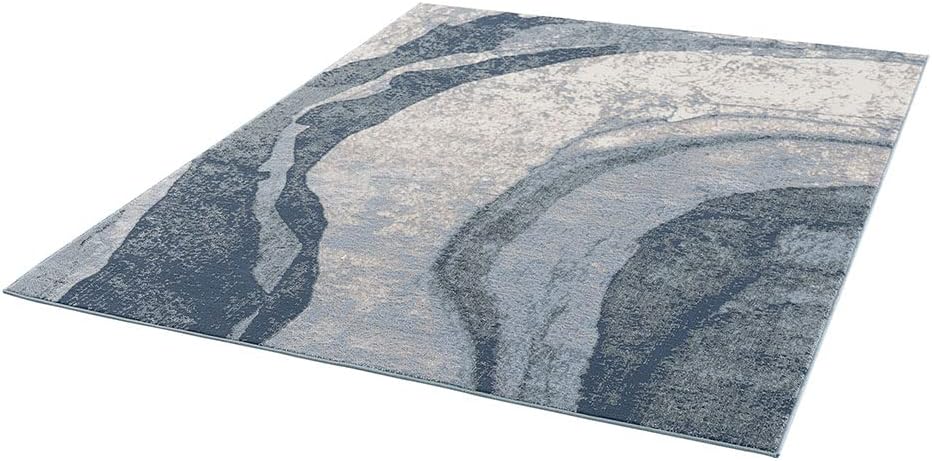 Grace Abstract Wave Area Rug – Yaxa Colombia