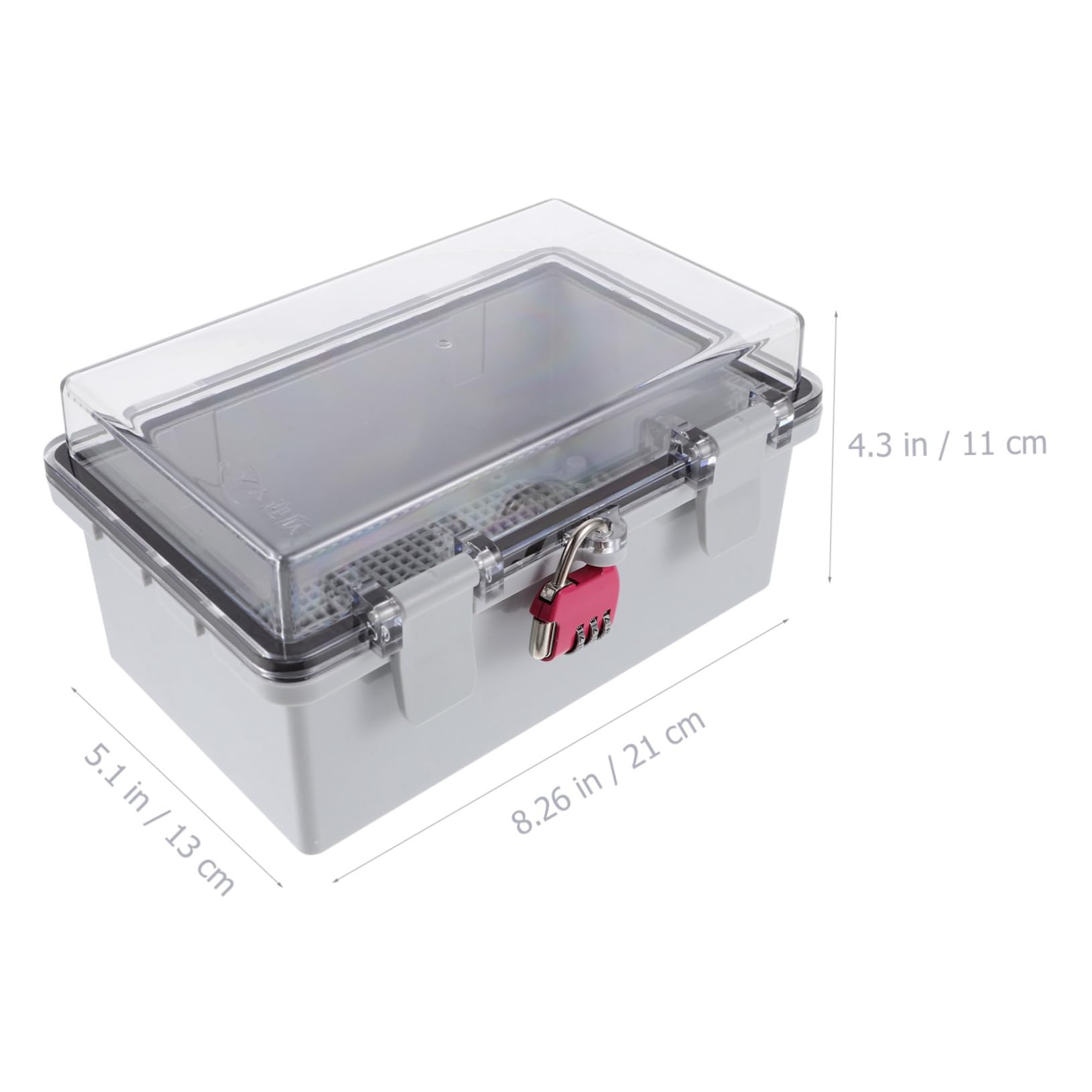 NUOBESTY Caja de Conexiones para Exteriores Tapa Transparente, Caja Eléctrica de Abs Resistente Intemperie, Protección contra Lluvia para Enchufes, Tamaño 210x130x110 Mm, Uso Eléctrico