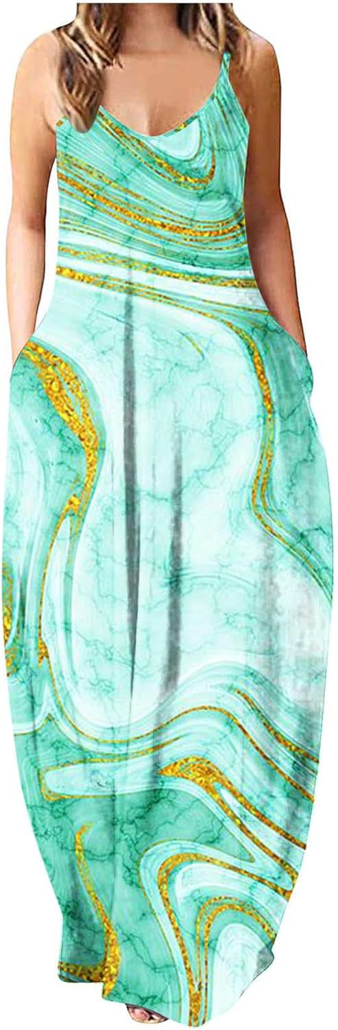 Wkishenl Vestido bohemio de talla grande para mujer, vestidos de playa de verano, sin mangas, hombros descubiertos, vestido de línea A, vestidos