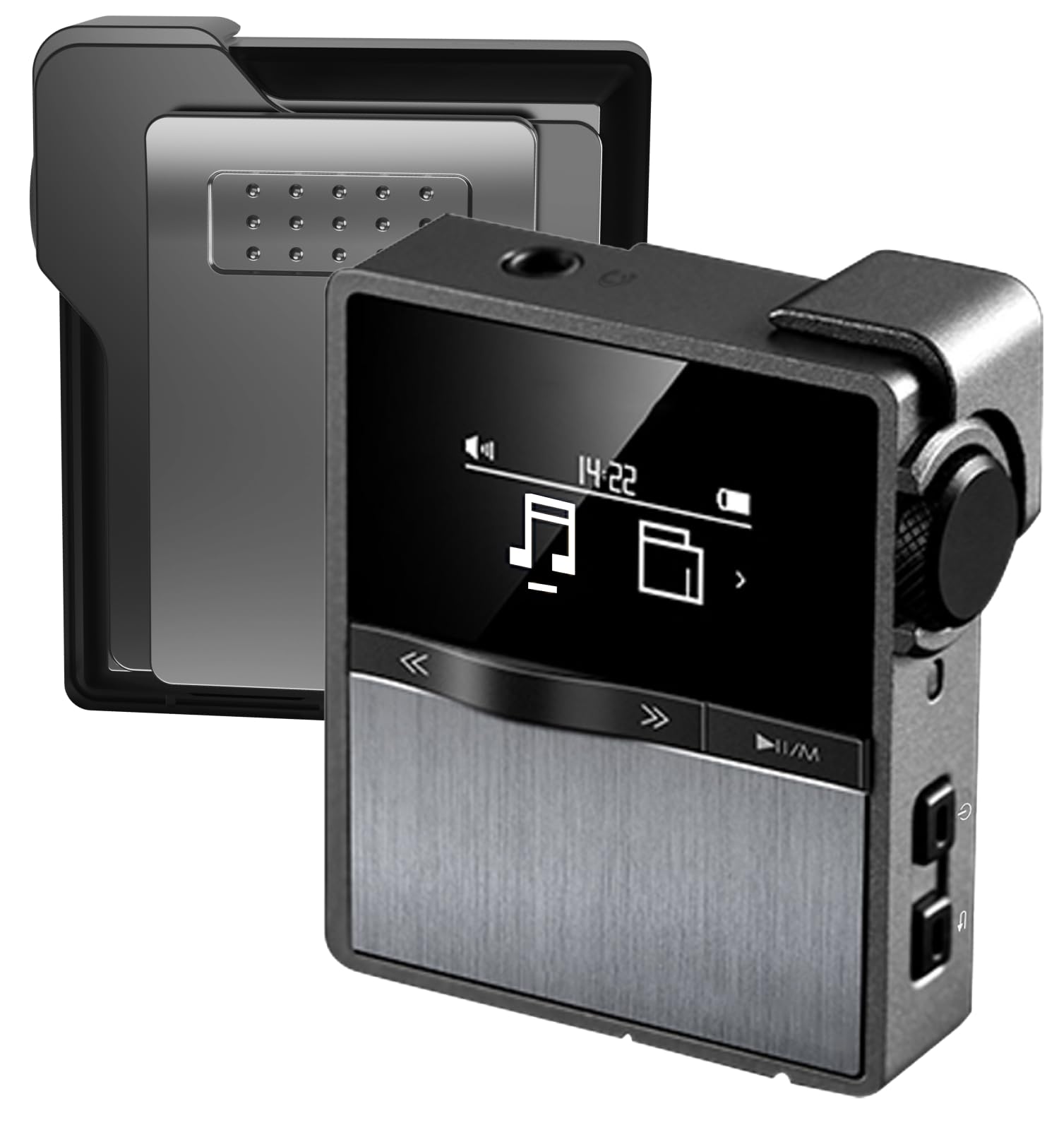 Hmusic Lettore MP3 HIFI con clip rimovibile | Cablato/Bluetooth, DAC, Audio ad alta risoluzione senza perdita, Lettore DSD/FLAC/DAP