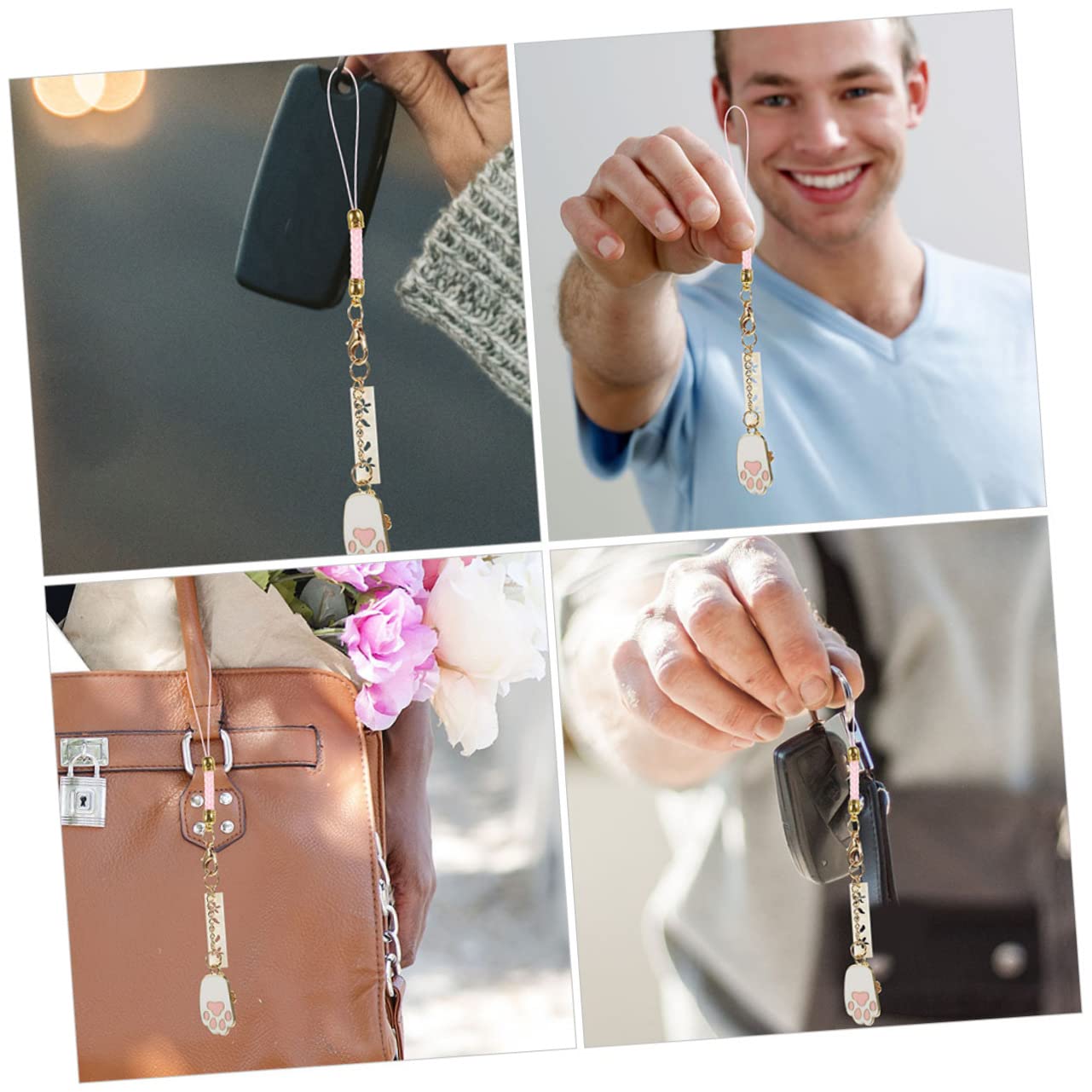 Housoutil 3 Juegos De Elegantes Cordones Con Cuentas Para Teléfono Móvil Ganchos Para Decorar La Funda Del Teléfono (4 Unidades X 3)