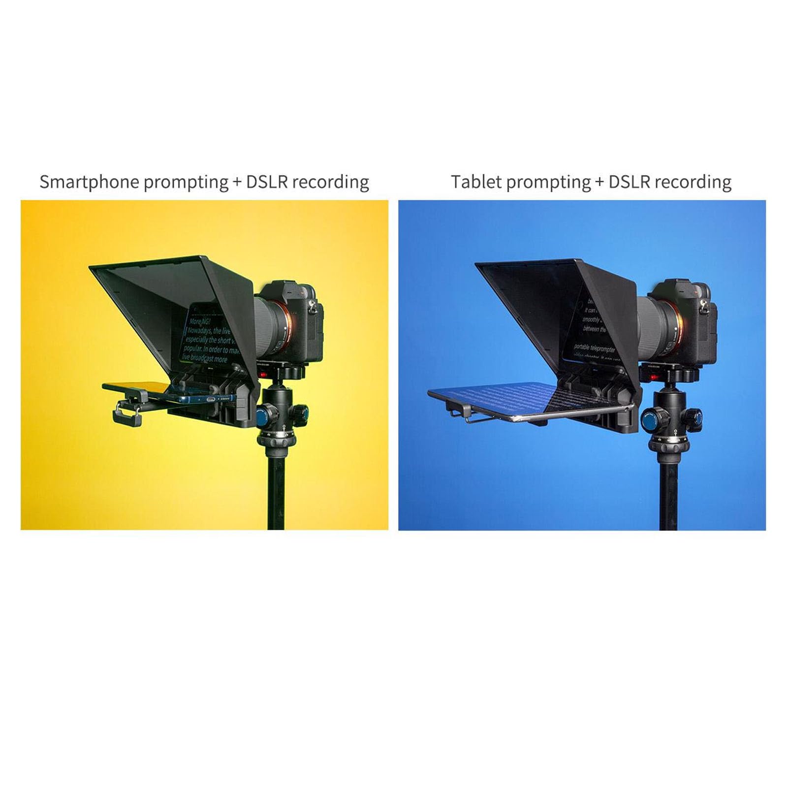 dla TP2A8-calowy Teleprompter, Szerokokątny Pilot Zdalnego Sterowania i Połączenie Bluetooth, dla Tabletów Smartfonów DSLR Nauczanie online...