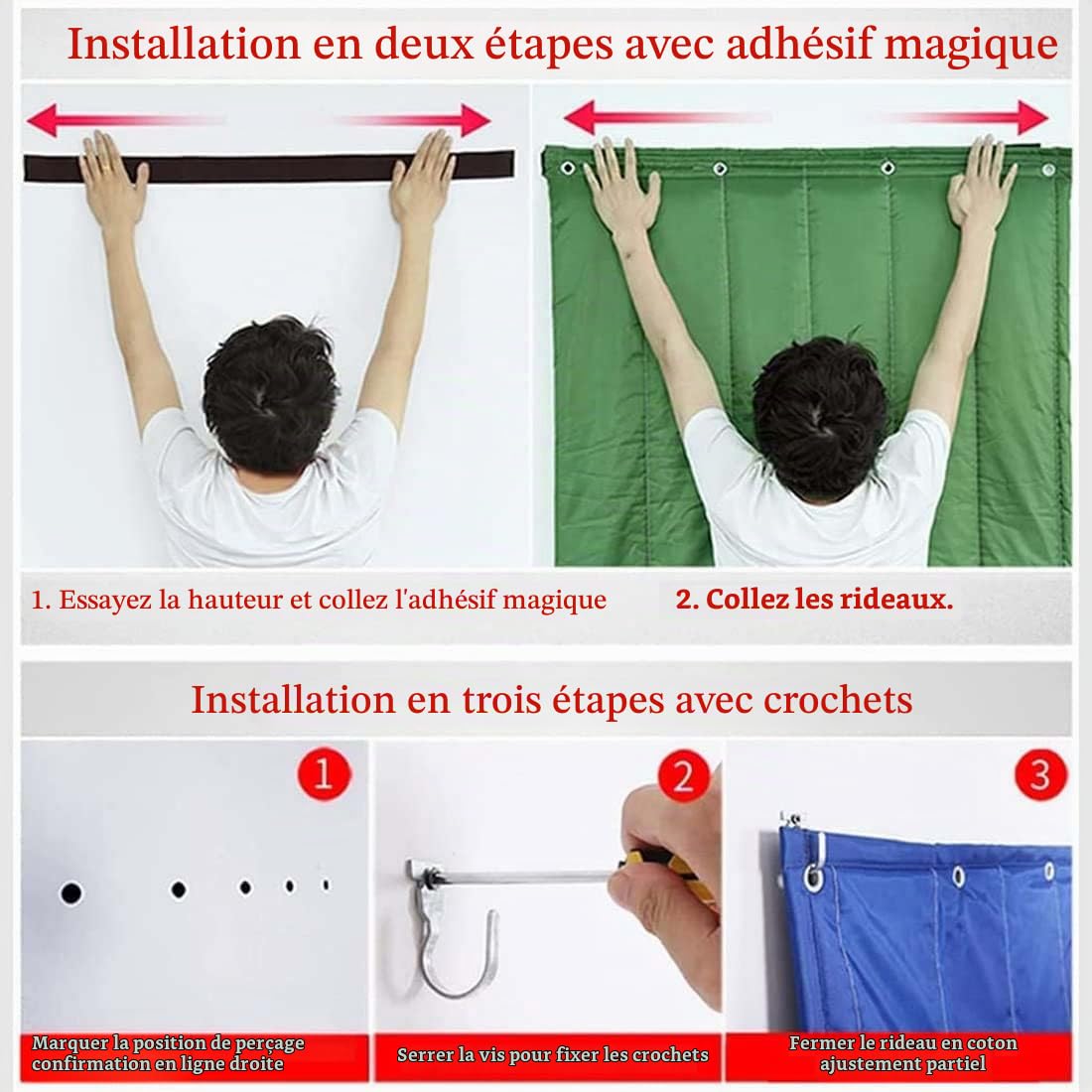 YSUEFIJO Rideau de Porte d'entree Thermique Isolant Anti Froid 100x200cm, Rideau Phonique Porte, Panneau Imperméable avec Oeillets, Rideau de Porte Épaississant d'hiver, pour Chambre Climatisée