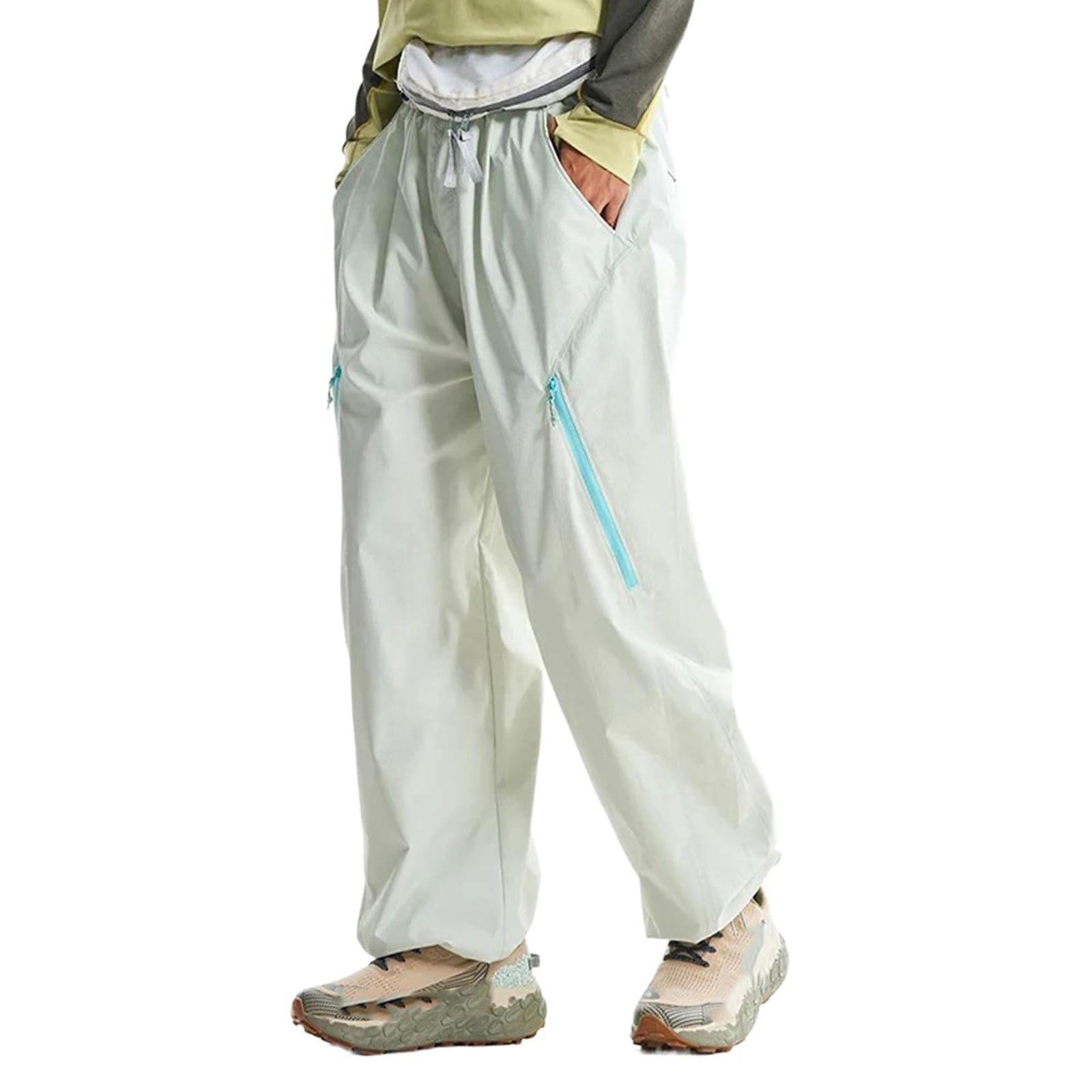 Pantalones de Pista para Senderismo para Hombre, Pantalones de Trabajo Unisex Holgados Casuales callejeros