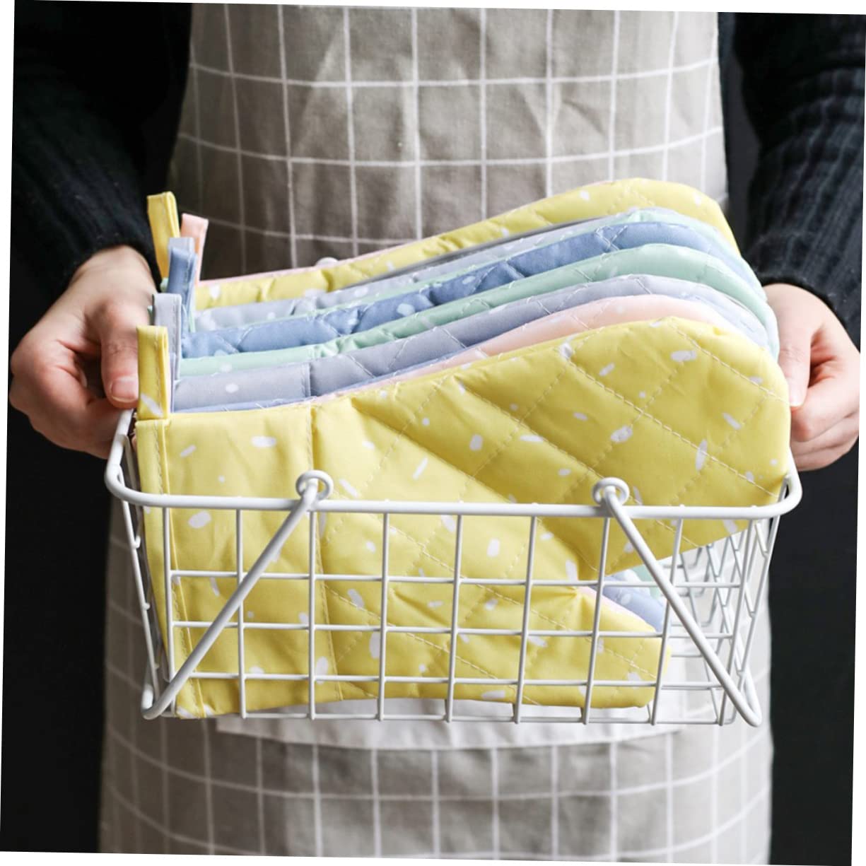 3pièces De Four Silicone Antidérapants Mitaines De Cuisson Résistantes Chaleur Jusqu à De Cuisine Tissu Épais pour - Et Cuisson