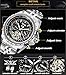 Gute Men Watches, Mechanical Automatic Waterproof Watch for Men, Luxury Big Face Multi Functional Tourbillon Calendar Wristwatch