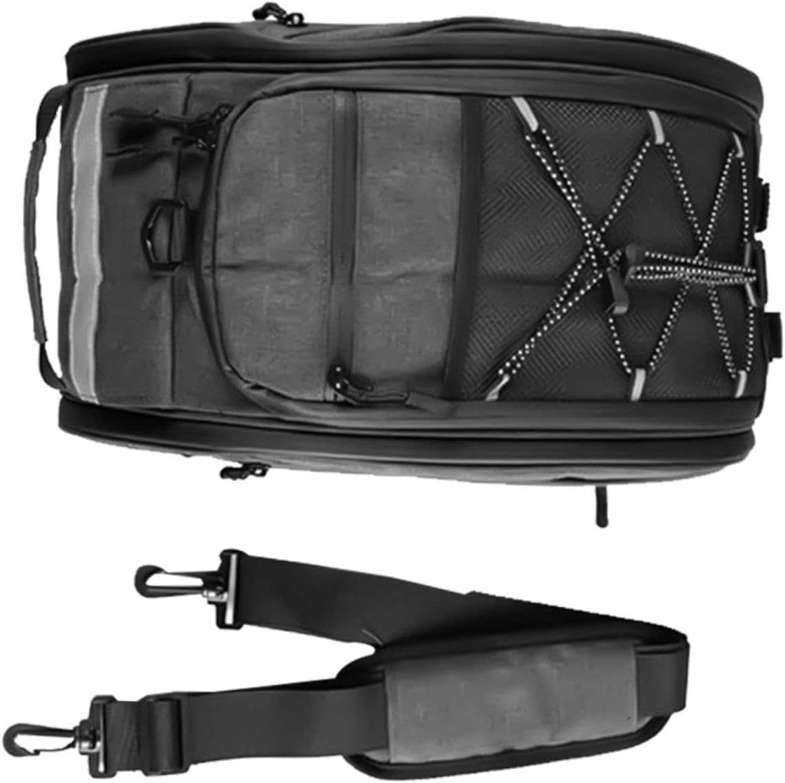 Bike Rear Storage Bag Seat Bag Reflective Strips Large Capacity for Tools and Gear Easy Installation for Cycling Adventures