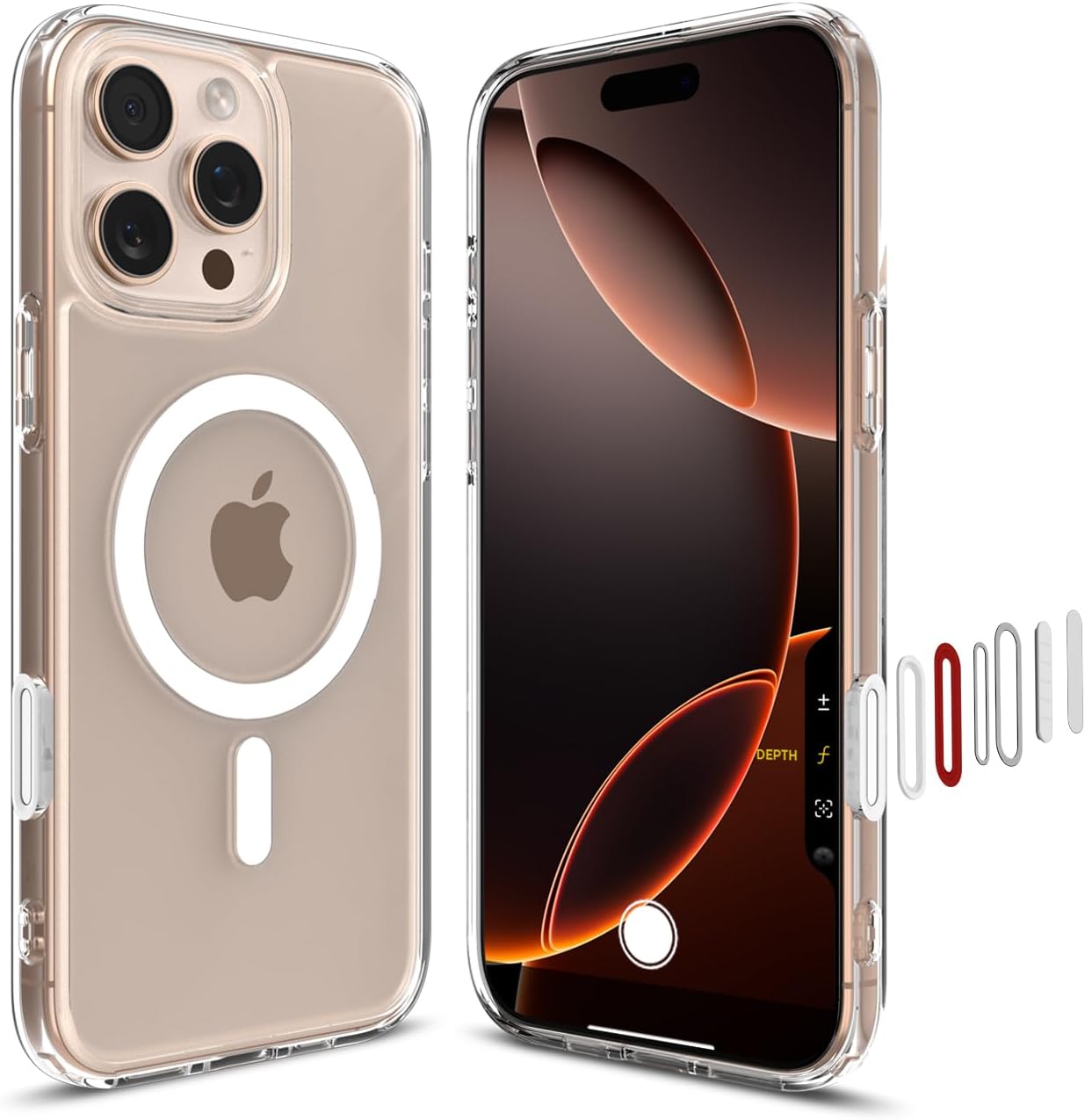 Ultra Hybrid T MagFit ACS08505 Case for iPhone 16 Pro Max, with Camera Control Cover, MagSafe Compatible, Clear, Button Protection, Anti-Dust, Strap Hole, U.S. Military MIL Standard, White