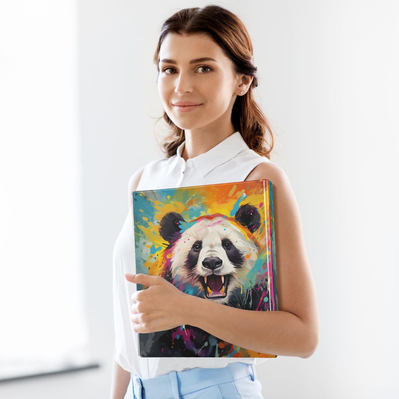 Smile Panda - Raccoglitore a 3 anelli, 3,8 cm, contiene 200 fogli con 3 tasche interne in PVC trasparente, per scuola e ufficio