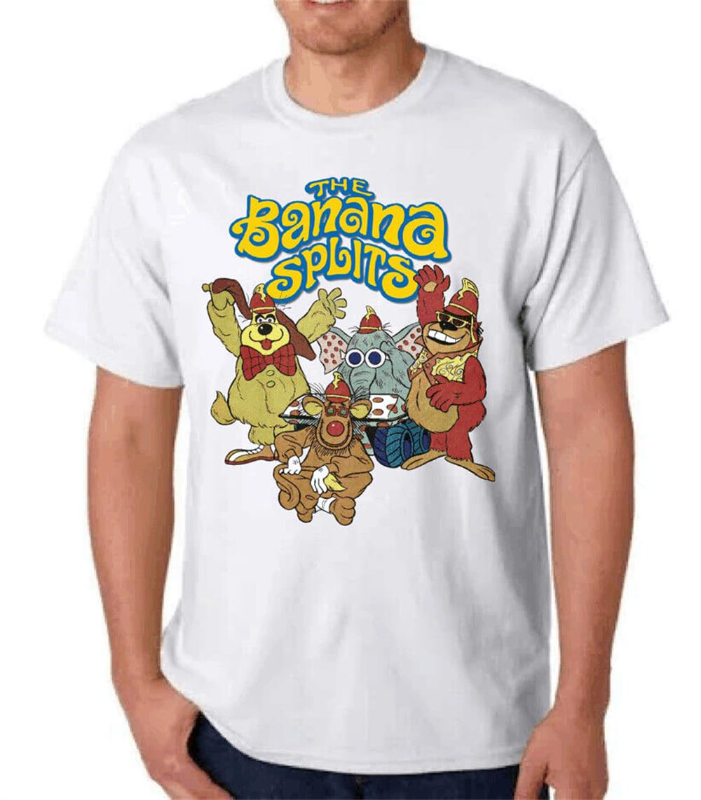 AFCURBU The Banana Splits T-Shirt Cartoon Hanna Barbera Grey M