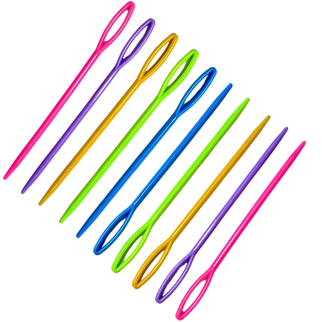 Plastic Yarn Sewing Needles – Large Eye Blunt Needles for Crochet, Knitting, and Wool Projects (Pack of 10)-image-35