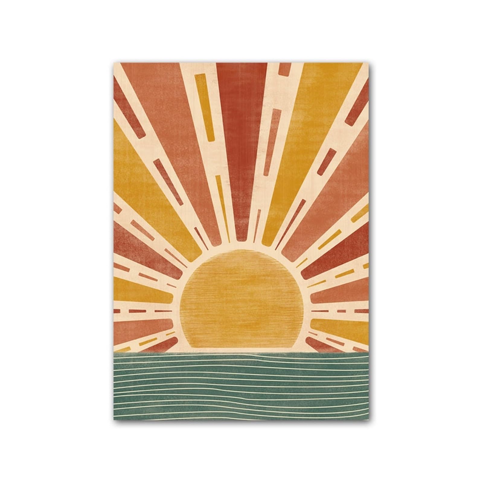 Graiting A 1Pc Wall Rt Canvas Painting Sun Rainbow Leaves Posters Nd Prints Bstract Pictures For Living Room Decor(,A4 21X30cm No Framed)