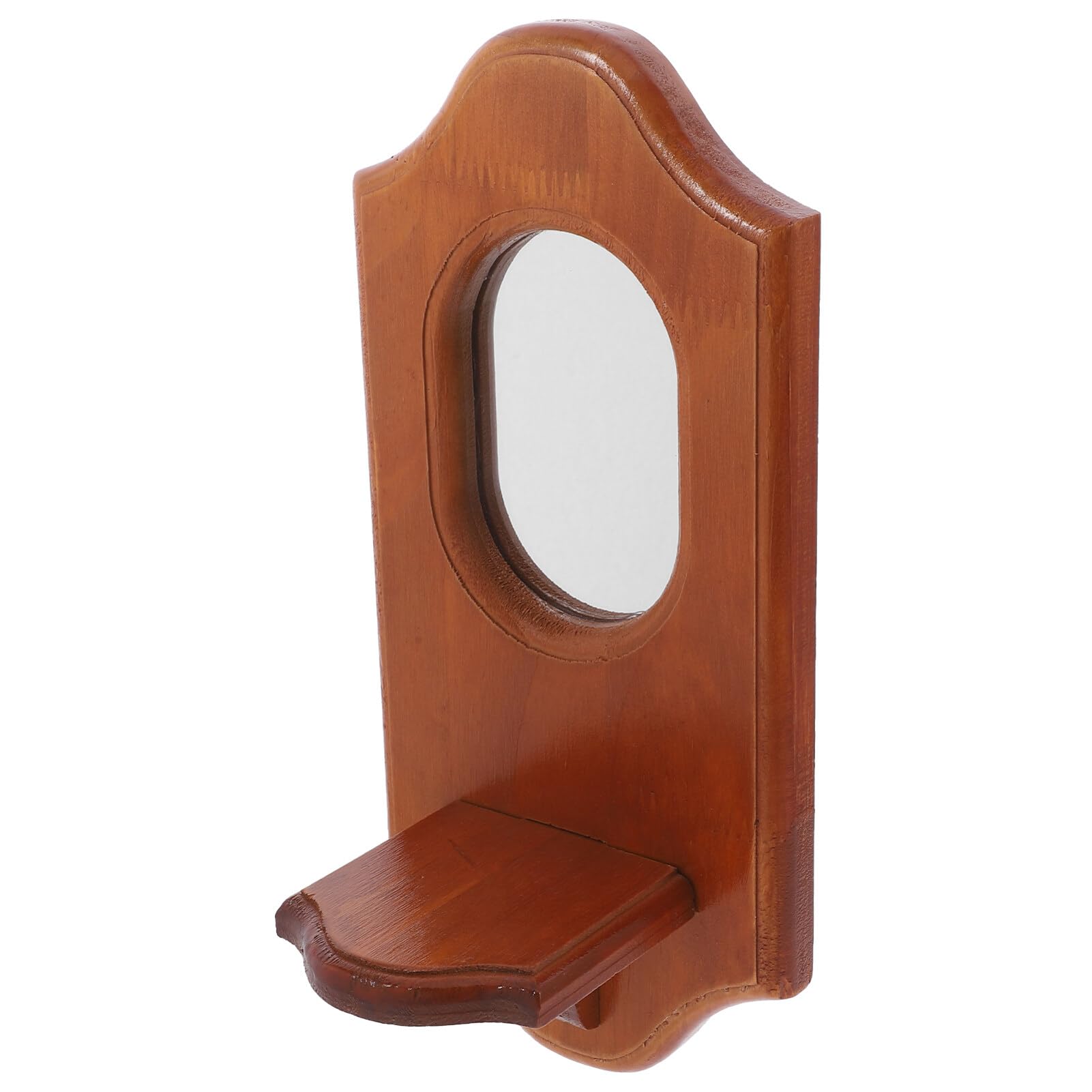 HOLIDYOYO Wood Wall Sconce Mirrored Candle Holder, Rustic Wall-Mount Candle Holder Decorative Vintage Small Hanging Shelves for Farmhouse Living Room Kitchen Bedroom