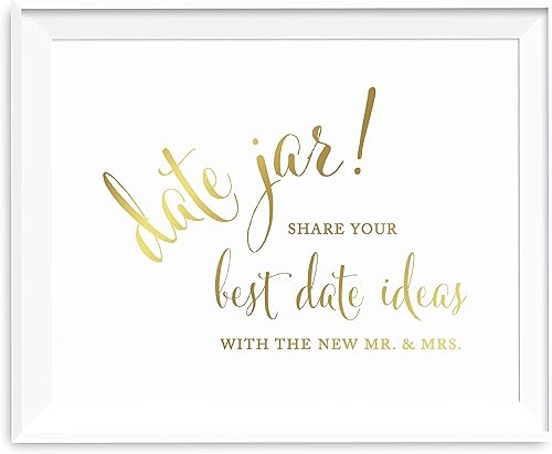 Miniatura 1 de Andaz Press invitaciones para bodas, impresión en dorado metalizado, set 1, Actividad fecha de jarro