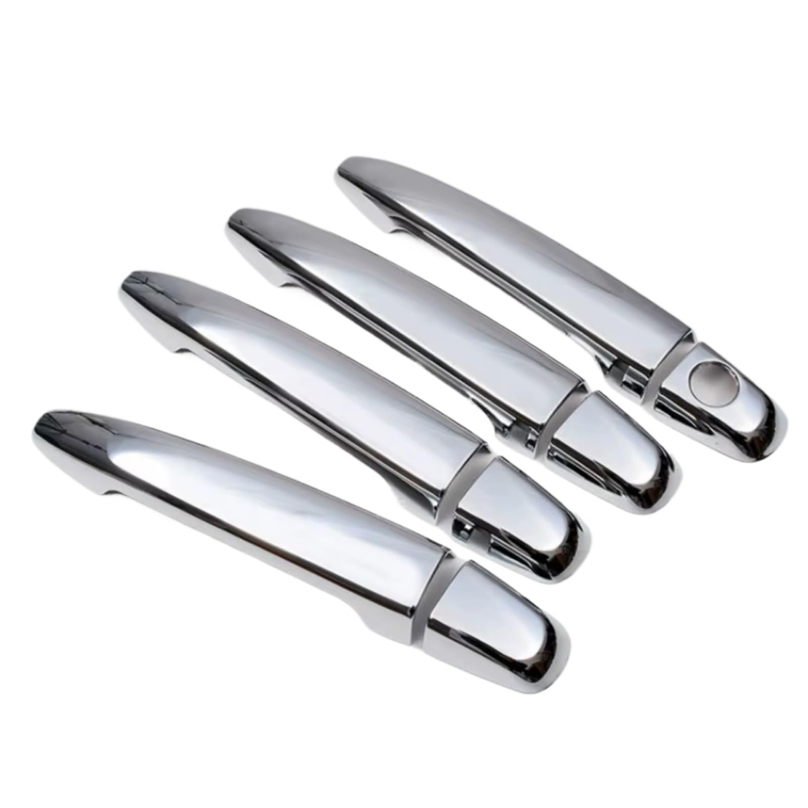 Qdzvalumv Silver No Button Car Door Handles Cover Shell Compatible With Toyota For Isis For Platana 2004-2015 Car Door Handle Cover Decoration Styling Accessories Set(Silver No Button)