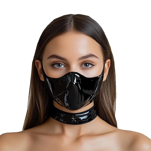 GREEFEI Latex Gummi Maske,Handgefertigte Latexmaske Kostümzubehör für Frauen und Männer Cosplay Party - XL