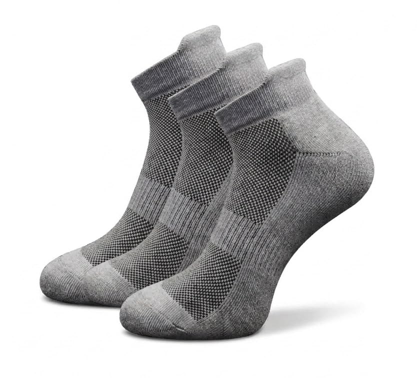 Image of BENKILS Bamboo Ankle Socks for Men & Women | Ultra-Soft, Odour-Free and Breathable | Padded Base and Anti-bacterial | 3X Softer than Cotton | Free Size Regular Socks.