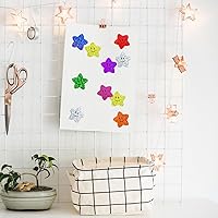 Vista 7 de Anwyll Calcomanías de cara sonriente de estrella, calcomanías de estrellas de cara feliz para niños, 500 unidades de calcomanías de estrella