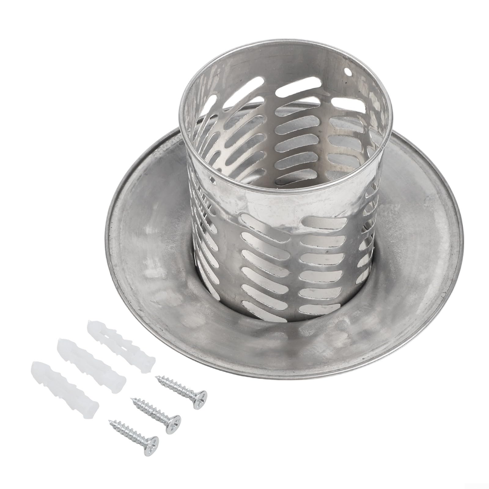 PFXNGMS Stainless Steel Chimney Cap Rain Guard Flue Cover with Weatherproof Roof Vent Rain Cap, Outdoor Exhaust Hood Spark Arrestor Cap and Vent Pipe Cover, Chimney(80mm（3inch）)