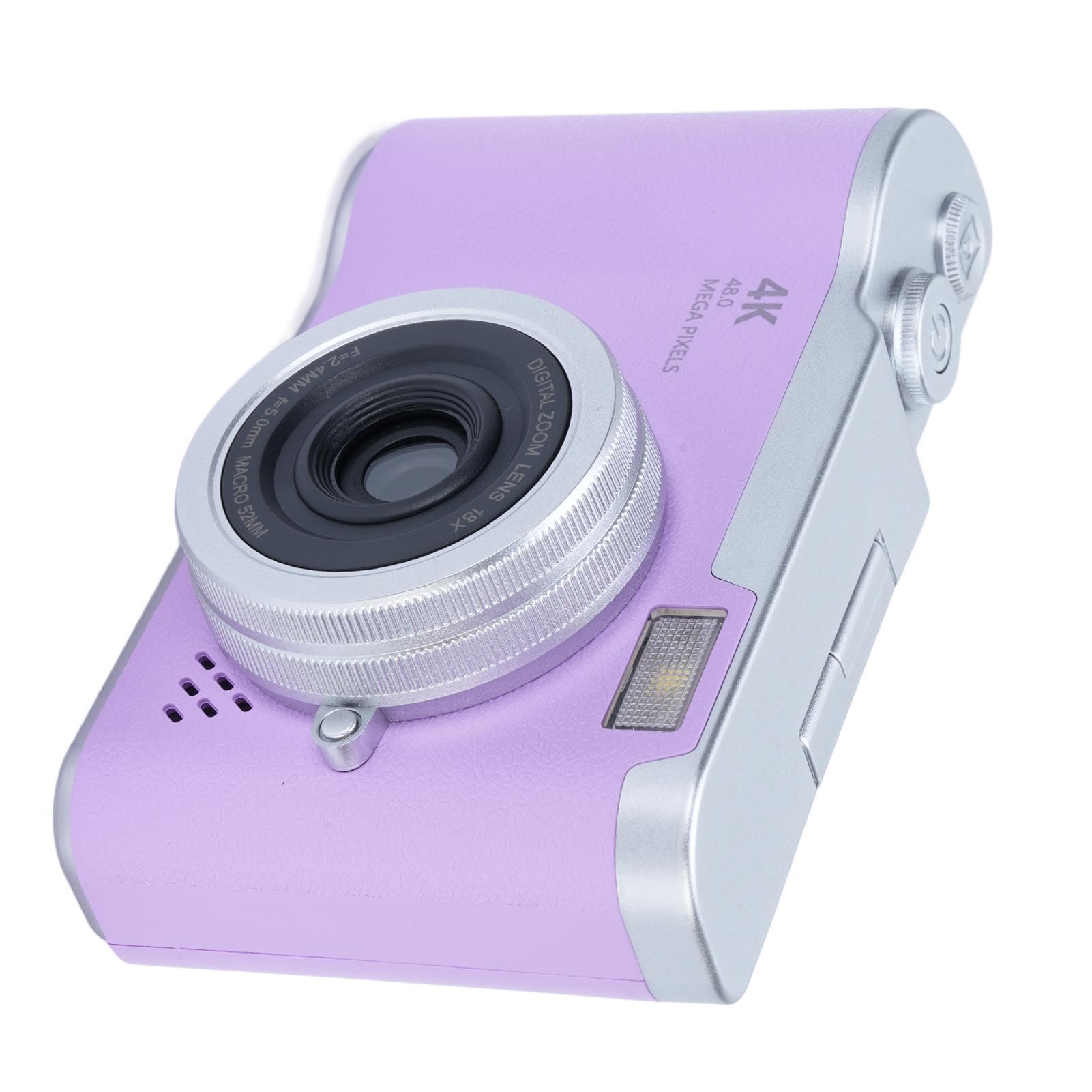 Fotocamera Digitale per Fotografia, Fotocamera da Vlogging da 48 MP da 48 MP con Schermo di Lancio a 180 ° da 2,4 Pollici, Fotocamera retrò con Zoom Digitale 8x (PURPLE)