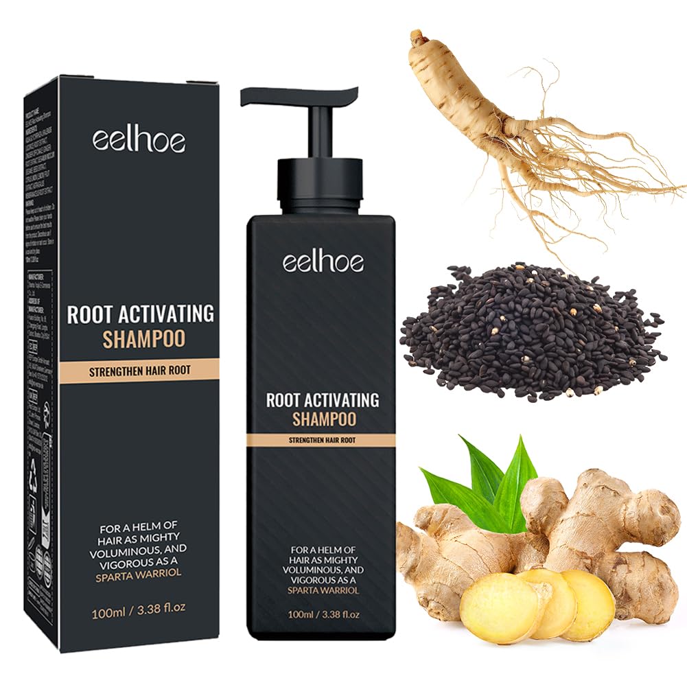Champú activador de raíz para hombres pérdida de cabello espesor repara suaviza fortalece