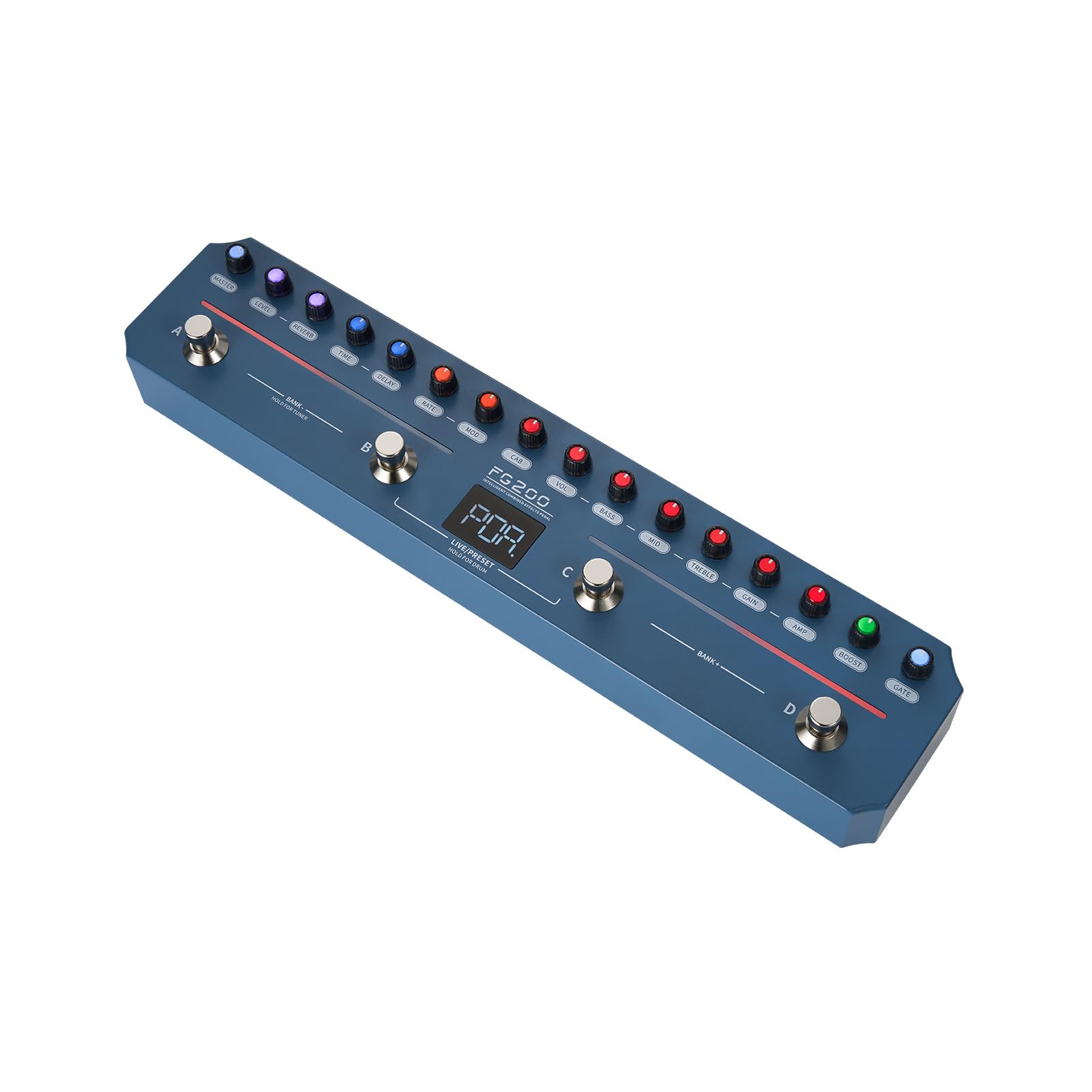 Pedaliera Multieffetti per Chitarra Elettrica con 52 Modelli AMP e 16 Simulazioni CAB - Strumento Completo per Musicisti con 7 Moduli Effetti e 40 Preset, Supporto APP e OTG