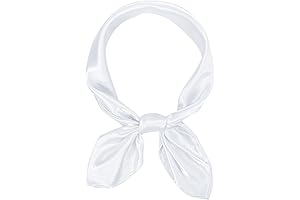 Premium Women's Silk-Feel White Scarves
