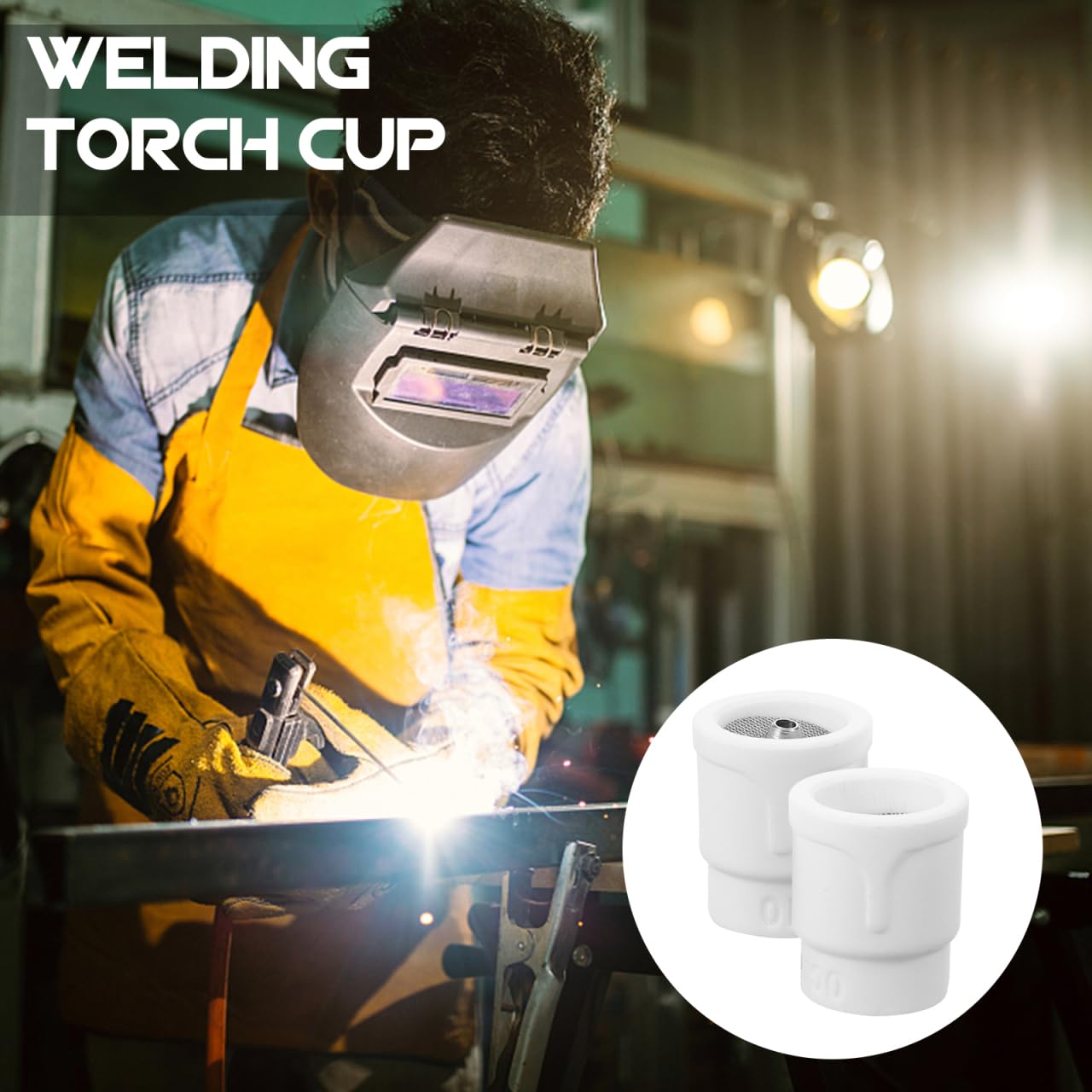 Healvian Tasse En Céramique Tig 2 Pièces Buse Tig Ceramique 10 Accessoire Soudure Pour Torche De Soudage À L'Arc Sous Argon Résistante À La Chaleur Pour Aviation Automobile Machines