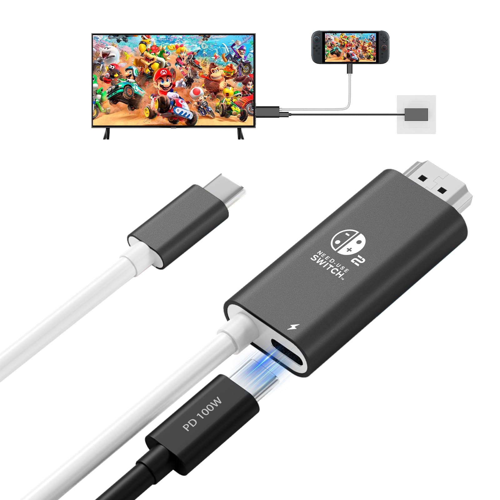 バッテリーほぼ新品Switch 本体+ドック+ケーブル 任天堂純正品】ドック本体のみ Nintendo Switch ドック 単品 ※HDMI