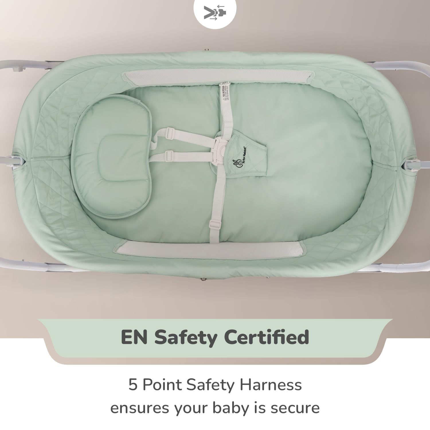 R for Rabbit Lullabies Plus Electric Baby Cradle Automatic Swing with Remote Control, Bluetooth, Soothing Music, Smart Timer & Mosquito Net for New Born Kids Age 0-2 Year Weight Upto 12 KG (Sea Green)