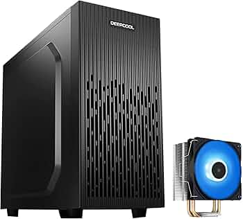 DEEPCOOL MATREXX 30 SI Mini Tower Computer Case / Gaming Cabinet - Black | Support - Micro ATX/Mini-ITX & DEEPCOOL GAMMAXX 400 V2 Blue LED air CPU Cooler